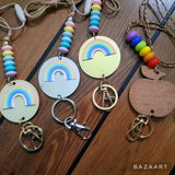PURCHASE 4 to 10 - Lanyard Rainbow and Apple Blanks
