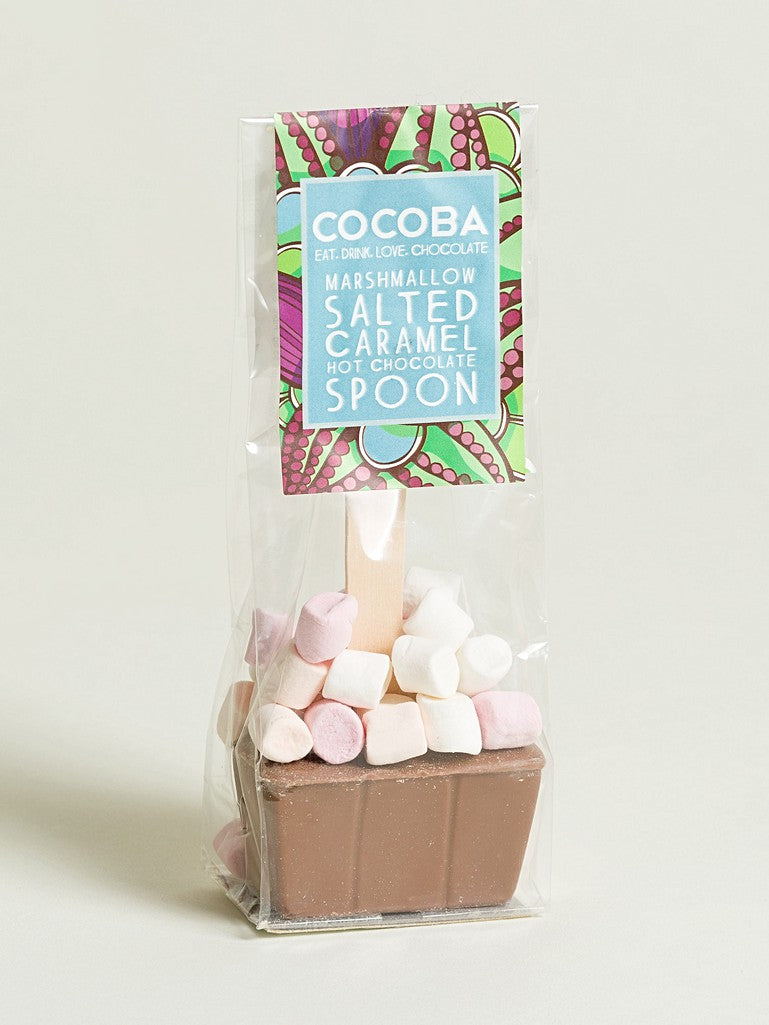 Cocoba Marshmallow Salted Caramel Hot Chocolate Spoon | Ruby and J