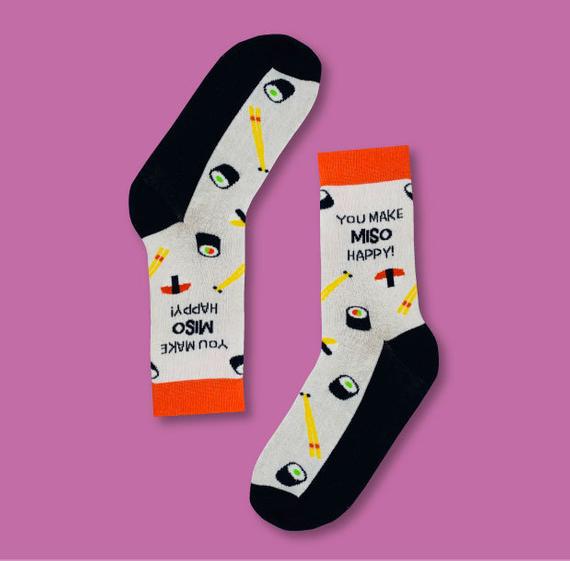 You Make Miso Happy Socks | Ruby and J
