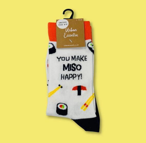 You Make Miso Happy Socks | Ruby and J