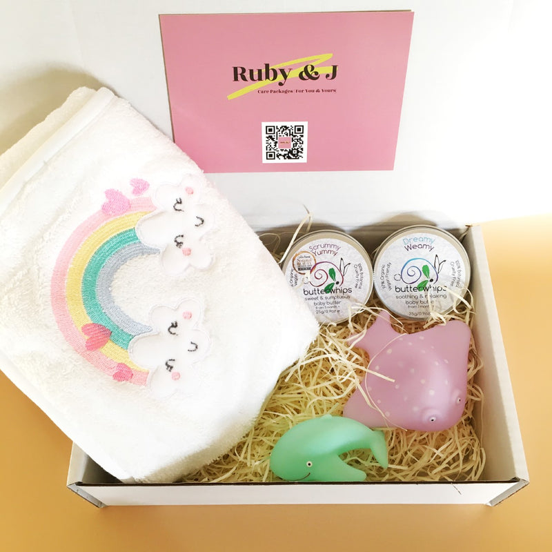 New Baby Bundle: Towel, Toys & TLC | Ruby and J